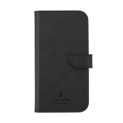 LANVIN COLLECTION Folio Case Double Lined for MagSafe for iPhone 15 Pro [ Black ] LCDLBLKFLIP2361P ブラック