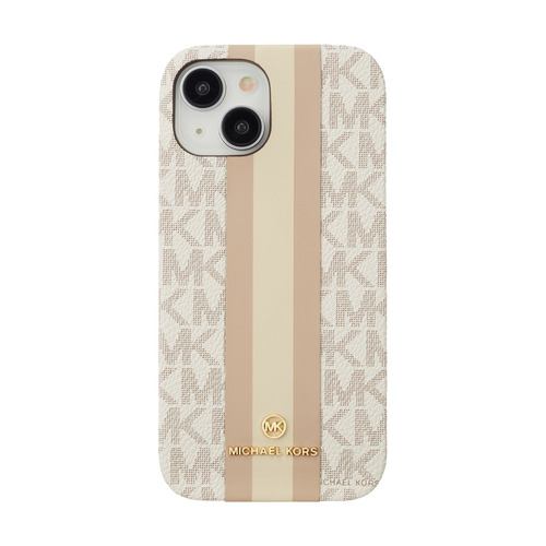 MICHAEL KORS Slim Wrap Case Stripe for MagSafe for iPhone 15 [ Vanilla ] MKSTVNLWPIP2361 ホワイト