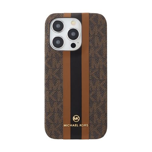 MICHAEL KORS Slim Wrap Case Stripe for MagSafe for iPhone 15 Pro [ Brown ] MKSTBRWWPIP2361P ブラウン