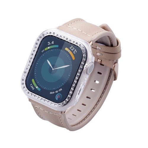 エレコム AW-23BBPPJCR Apple Watch Series 9 41mm用&me ハードバンパー ストーン付 クリア