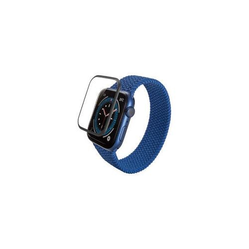 エレコム AW-23DFLGGRJ Apple Watch SE 2023 44mm フルカバーガラスフィルム 高透明 防指紋 治具付