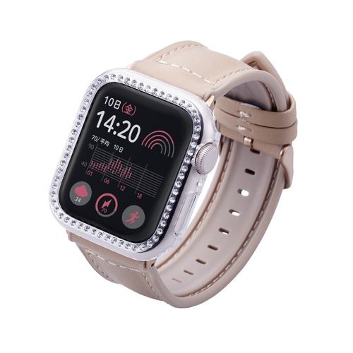 エレコム AW-23EBPPJCR Apple Watch SE 40mm用&me ハードバンパー ストーン付 クリア