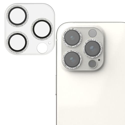エレコム PM-A22CFLLP5SVG iPhone 14 Pro/Pro Max用 &me カメラレンズカバー ガラス シルバー
