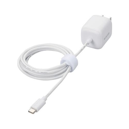 エレコム MPA-ACCP7930WH USB Power Delivery 30W AC充電器(Cケーブル一体型/1.5ｍ) MacBook Air スマホタブレット対応 ホワイト