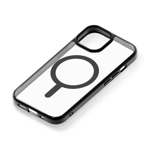 PGA PG-23AMGPT04BK iPhone 15／14／13用 MagSafe対応 ハイブリッドケース メタリック／ブラック