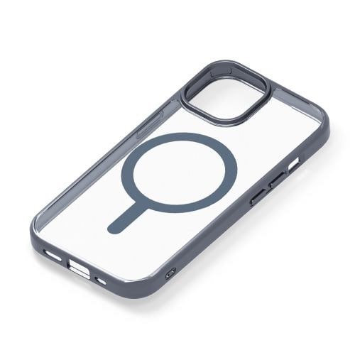 PGA PG-23AMGPT05SV iPhone 15／14／13用 MagSafe対応 ハイブリッドケース メタリック／シルバー