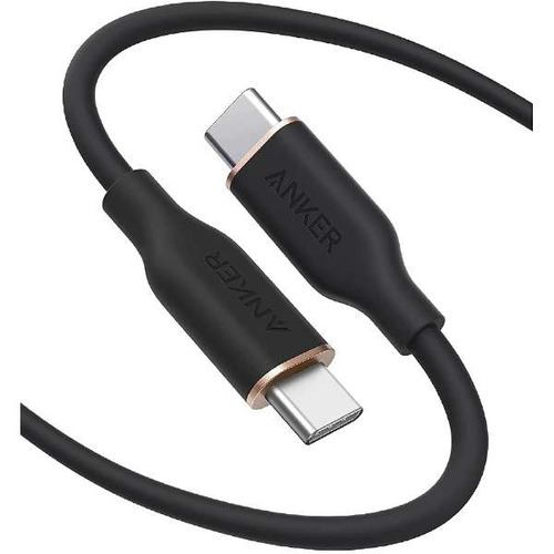 アンカー A8553N11 PowerLine III Flow USB-C & USB-C ケーブル 1.8m USB Power Delivery対応 ミッドナイトブラック