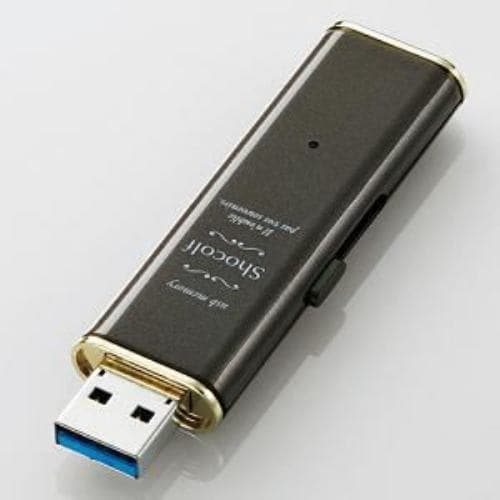 エレコム MF-XWU316GBW USB3.0対応スライド式USBメモリ 【Shocolf(ショコルフ) 16GB MF-XWU3シリーズ】／ビターブラウン