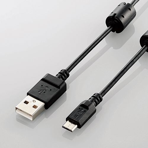 エレコム カメラ接続用USBケーブル(micro-Bタイプ) 1.5m DGW-AMBF15BK