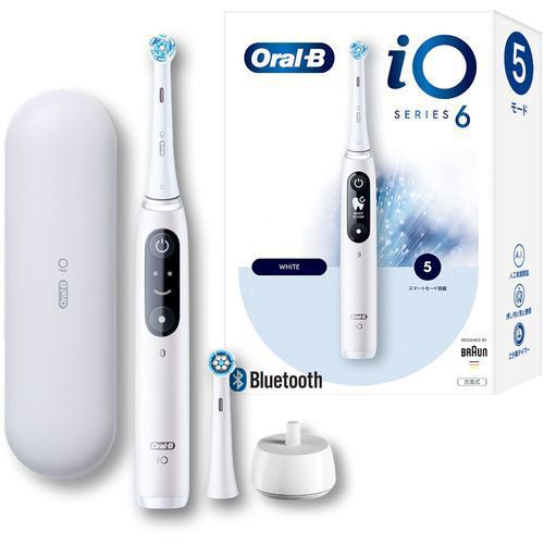 【未開封·新品】充電式電動歯ブラシ BRAUN オーラルB io6 ホワイトオーラルビー