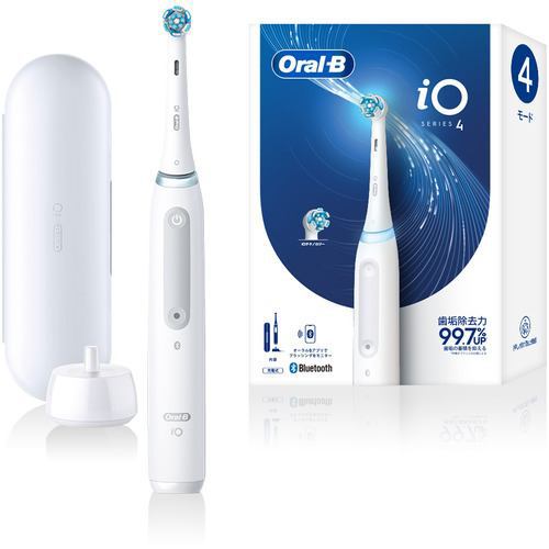 ブラウン iOG41A61KWT オーラルB 電動歯ブラシ iO4 クワイトホワイト 歯ブラシハンドル 1本 ブラシヘッド 1本 歯磨き Oral-B