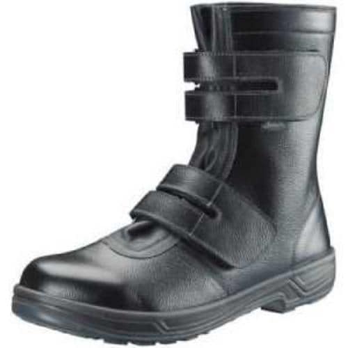 【クリックでお店のこの商品のページへ】シモン 安全靴 長編上靴マジック式 SS38黒 24.0cm