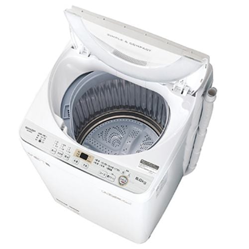 生活家電 洗濯機 シャープ ES-GE6C-W 全自動洗濯機 (洗濯6.0kg) ホワイト系