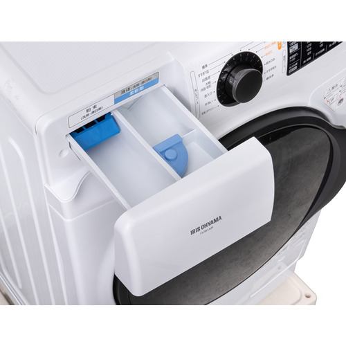 アイリスオーヤマ HD81AR-W ドラム式洗濯機 (洗濯・脱水8.0kg／左開き 