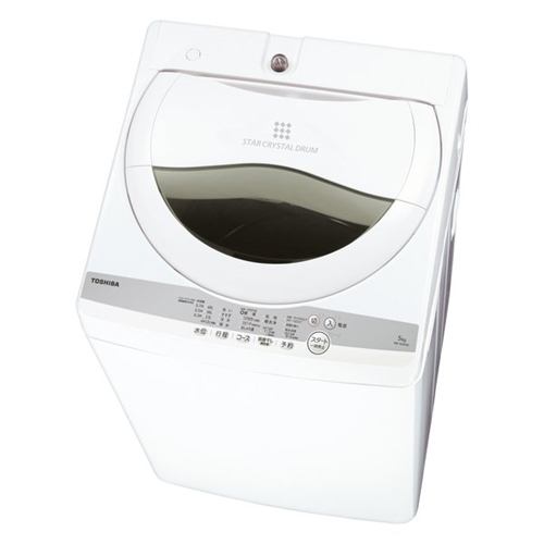 東芝 送料0円 AW-5G9 W 全自動洗濯機 5kg グランホワイト 即納特典付き