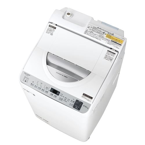 シャープ ES-TX5E-S タテ型洗濯乾燥機 (洗濯5.5kg・乾燥3.5kg) シルバー系