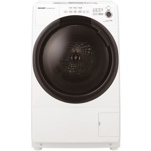 シャープ ES-S7F-WL ドラム式洗濯乾燥機 (洗濯7.0kg 乾燥3.5kg・左開き) ホワイト系