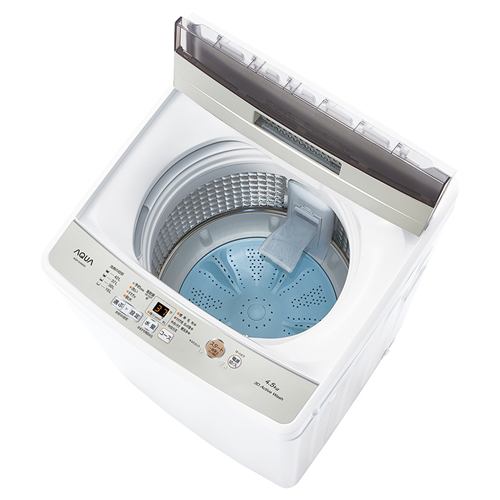 アクア AQW-S4M 全自動洗濯機 (洗濯4.5kg) ホワイト