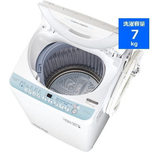 シャープ EST714 全自動洗濯機 穴なしステンレス槽 洗濯7KG