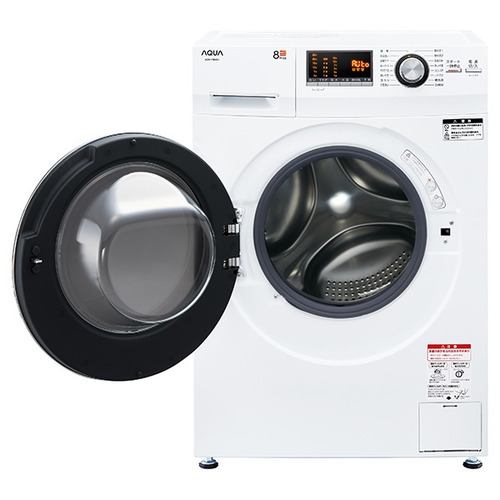 AQUA AQW-F8N(W) ドラム式全自動洗濯機 8kg ホワイト AQWF8N(W 