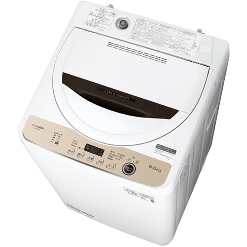 シャープ ES-GE6G 全自動洗濯機 6.0kg ブラウン系 ESGE6G | ヤマダ 