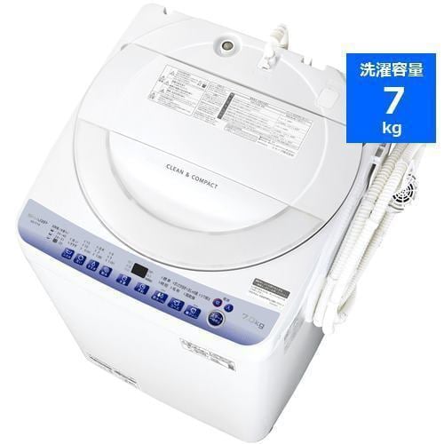 シャープ ES-T715 全自動洗濯機 7kg ホワイト