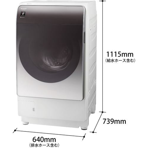 推奨品】シャープ ES-X11B ドラム式洗濯機 (洗濯11.0kg・乾燥6.0kg・左