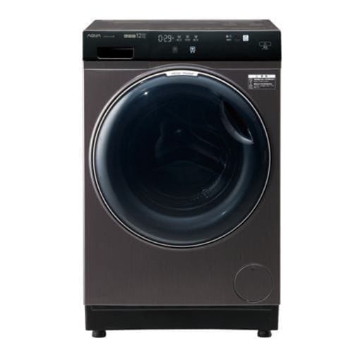 【推奨品】AQUA AQW-DX12P(LK) ドラム式洗濯乾燥機 まっ直ぐドラム2.0 12kg／6kg シルキーブラック