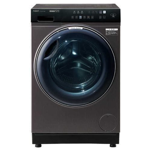 【期間限定ギフトプレゼント】AQUA AQW-DX12P(RK) ドラム式洗濯乾燥機 まっ直ぐドラム2.0 12kg／6kg シルキーブラック