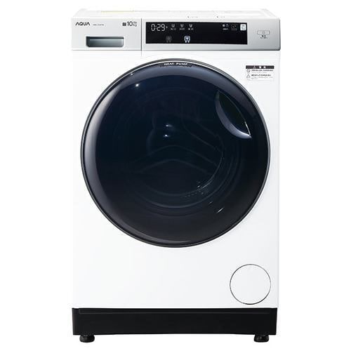 【推奨品】AQUA AQW-D10P(LW) ドラム式洗濯乾燥機 まっ直ぐドラム2.0 (洗濯10kg・乾燥5kg) 左開き ホワイト
