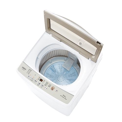 アクア AQW-S6P(W) 全自動洗濯機 6kg ホワイト | ヤマダウェブコム