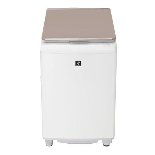シャープ ESPW8J 縦型乾燥洗濯機 上開き 洗濯8kg ヒーター乾燥 ベージュ系