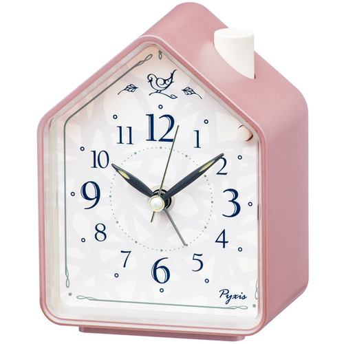 セイコー NR452P 目覚まし時計 プラスチック枠(ピンクパール塗装)