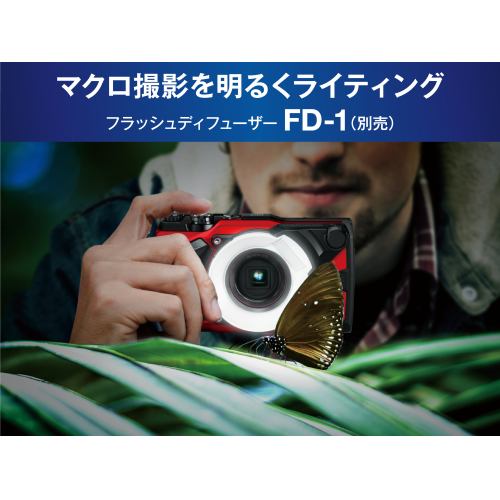 オリンパス TG-6 デジタルカメラ Tough（タフ） レッド：家電,デジカメ 