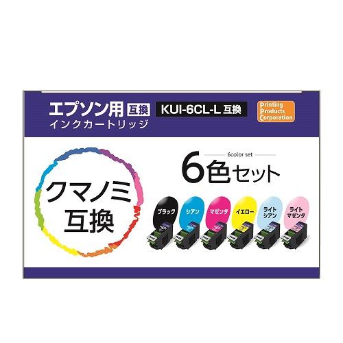 ナカバヤシ PP-EICKUIY-6P-L エプソンクマノミ互換インク (6色セット)