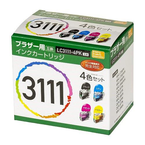 PPC PP-YBLC3111-4P ブラザー用互換インク(４色セット) | ヤマダ