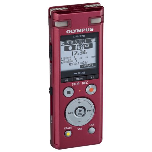 オリンパス　ICレコーダー　Voice-Trek　レッド　DM-720-RED | ヤマダウェブコム