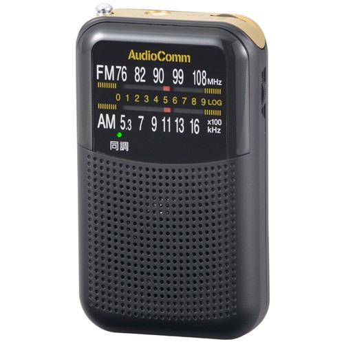 オーム電機 RAD-P130N AudioComm FMステレオ AMポケットラジオ