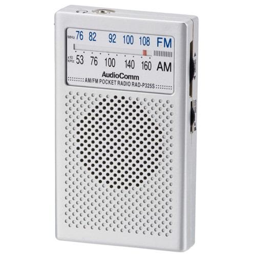 【年中無休】 オーム電機 RAD-P325S-S AudioComm AM FMポケットラジオ デポー シルバー