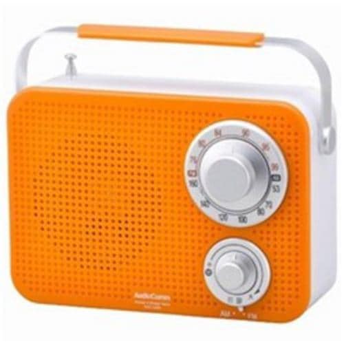 オーム電機 RADT380ND ワイドFM対応 キッキン・シャワーラジオ(オレンジ)