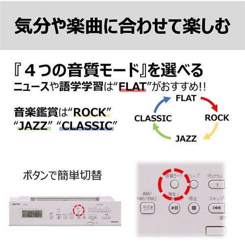 東芝 TY-AN2(W) CDラジオ Aurex(オーレックス) ホワイトTYAN2(W