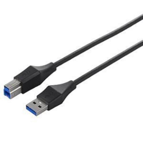 ユニバーサルコネクター USB3.0 A to B スリムケーブル 2m ブラック