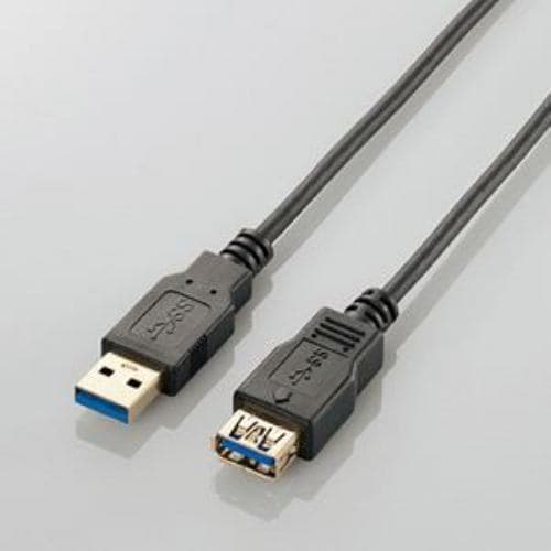USBケーブル エレコム USB3-EX20BK 極細USB3.0延長ケーブル A-A [USB3.0 A - A] 2.0m ブラック
