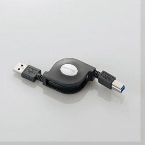 エレコム USB3-RL07BK   巻き取りUSB3.0ケーブル (USB3.0(A - B)) ブラック