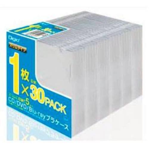 ナカバヤシ CD-084-30 CD／DVD／Blu-rayプラケース スリム30パック