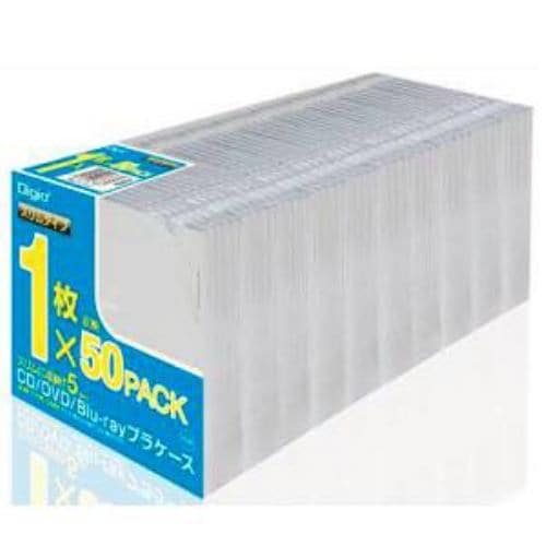 ナカバヤシ CD-084-50 CD／DVD／Blu-rayプラケース スリム50パック