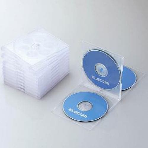 エレコム CCD-JSCNQ5CR Blu-ray／DVD／CDケース(標準／PS／4枚収納／5パック) クリア