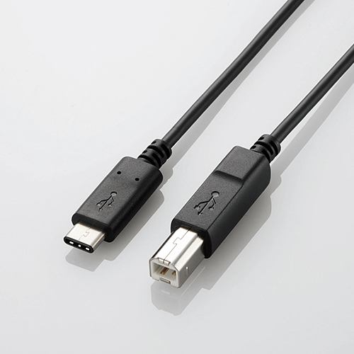 エレコム USB2.0ケーブル(認証品、C-B) 2.0m U2C-CB20NBK