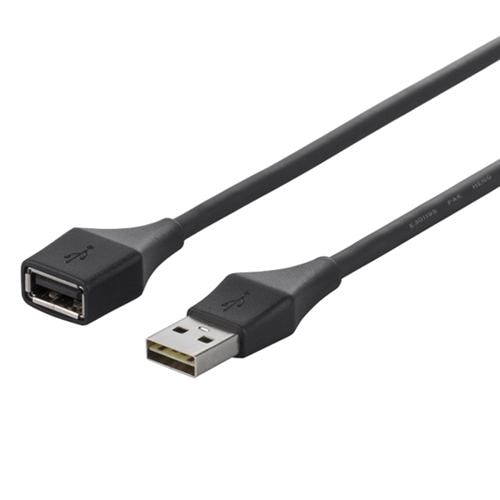 バッファロー どっちもUSBコネクター採用 USB2.0延長ケーブル（A to A） 1.5m ブラック BSUAADU215BKA