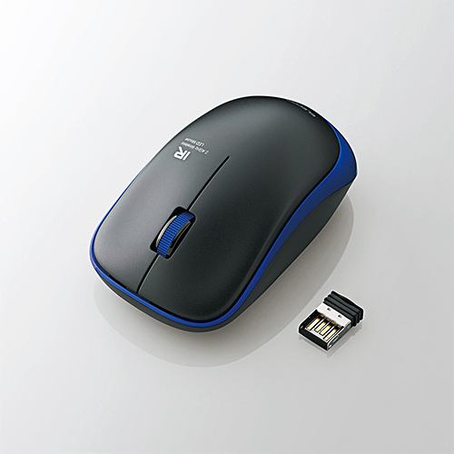 【推奨品】マウス エレコム 無線 ワイヤレス M-IR07DRBU 無線IRマウス 3ボタン ブルー